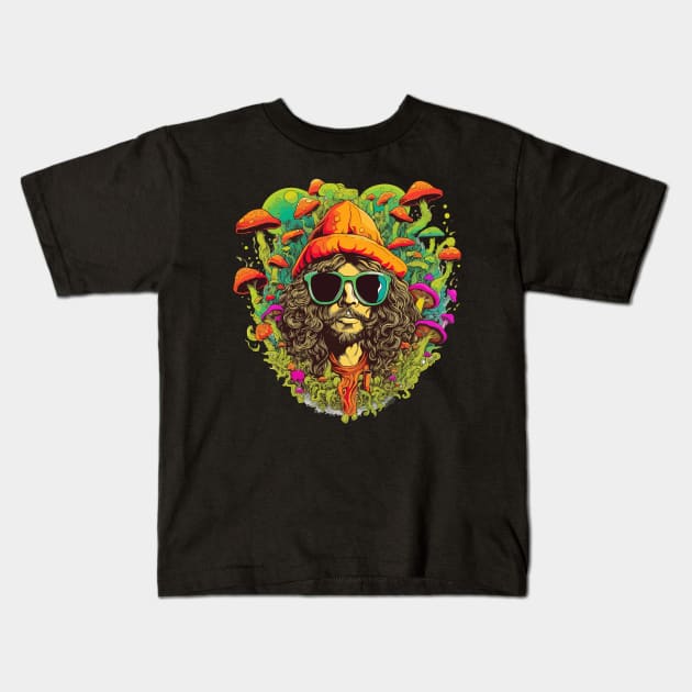 Funky Man Magic Mushroom Kids T-Shirt by MushMagicWear